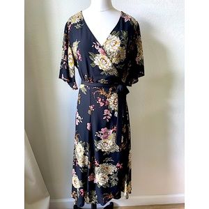 Beautiful Boho Floral Wrap Dress